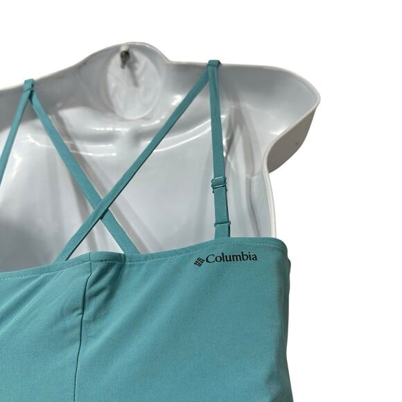 Columbia Blue Stretch Pleasant Creek Built In Bra & Shorts SPF 50 Tennis Dress - Picture 6 of 11